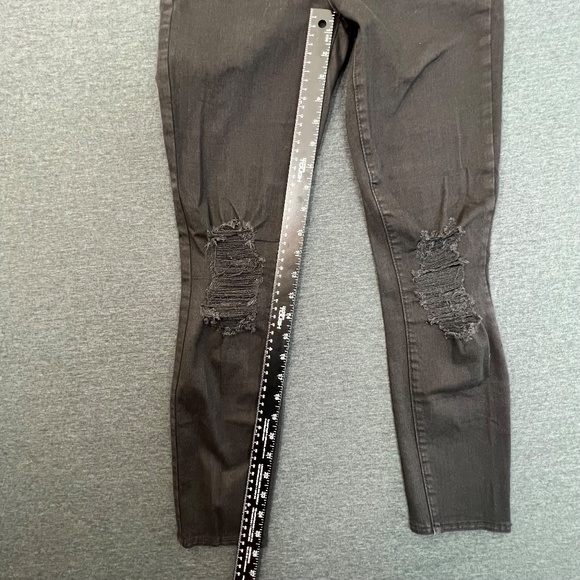 L’agence Margot HighRise Skinny Jean Zinc Destruct Sz 27 Black Denim Distressed - Picture 12 of 13